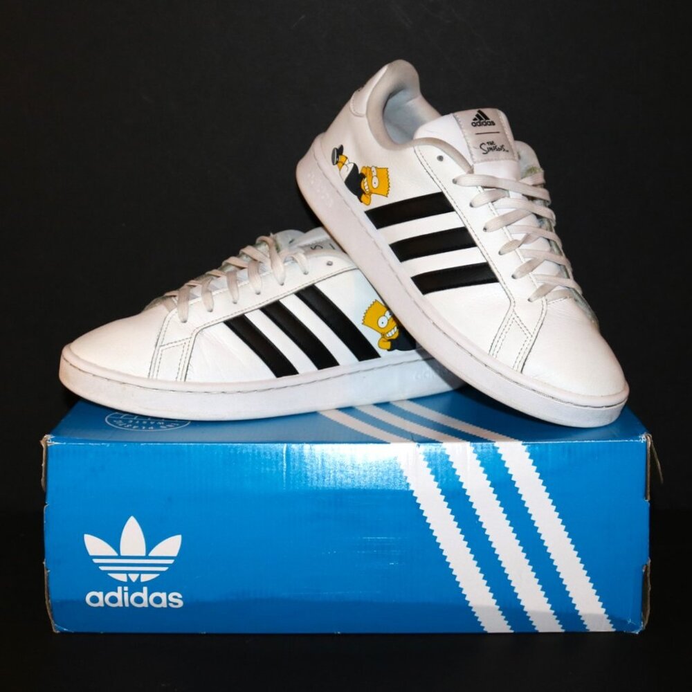 adidas x The Simpsons "Bart" Grand Court "El Barto" Men's shoe sz 10